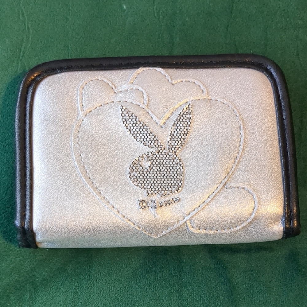 Silver Bifold Playboy Wallet